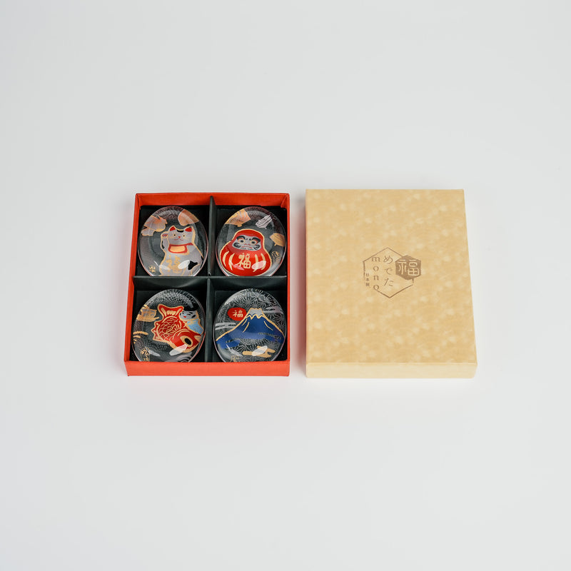 Medetamono 4 Pattern Chopstick Rest Set