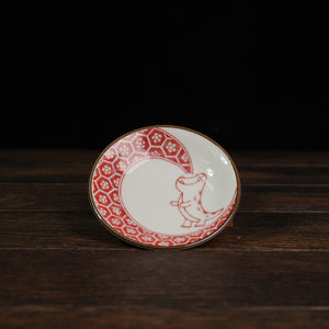 Edo-style Dinosaur Mini Plate - Red Flame Dragon