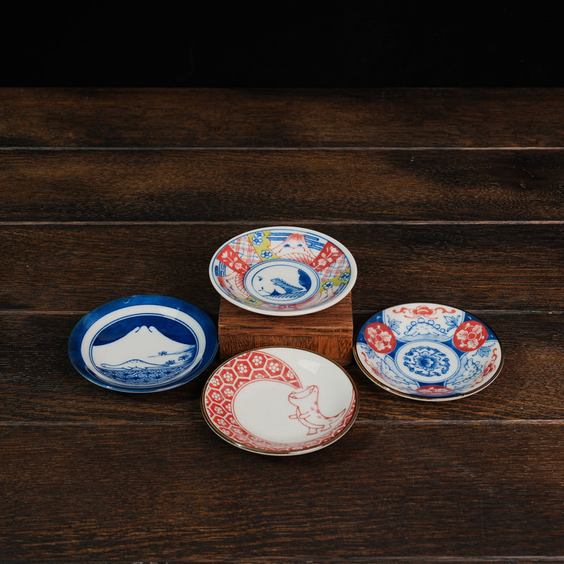 Edo-style Dinosaur Mini Plate - Red Flame Dragon