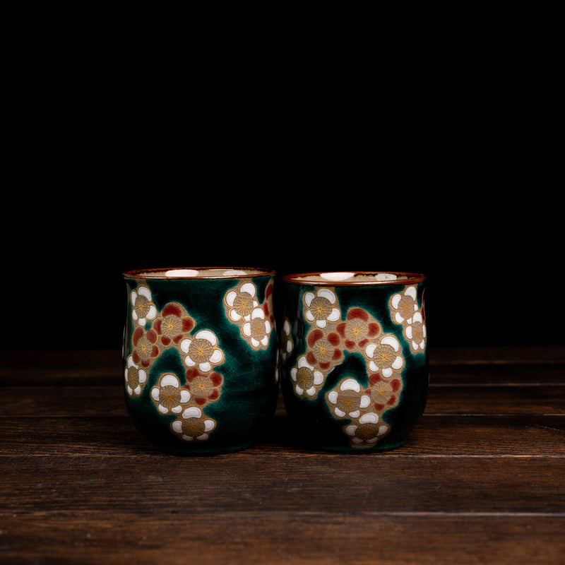 Yudono Plum Elegance Duo Tea Cup Set
