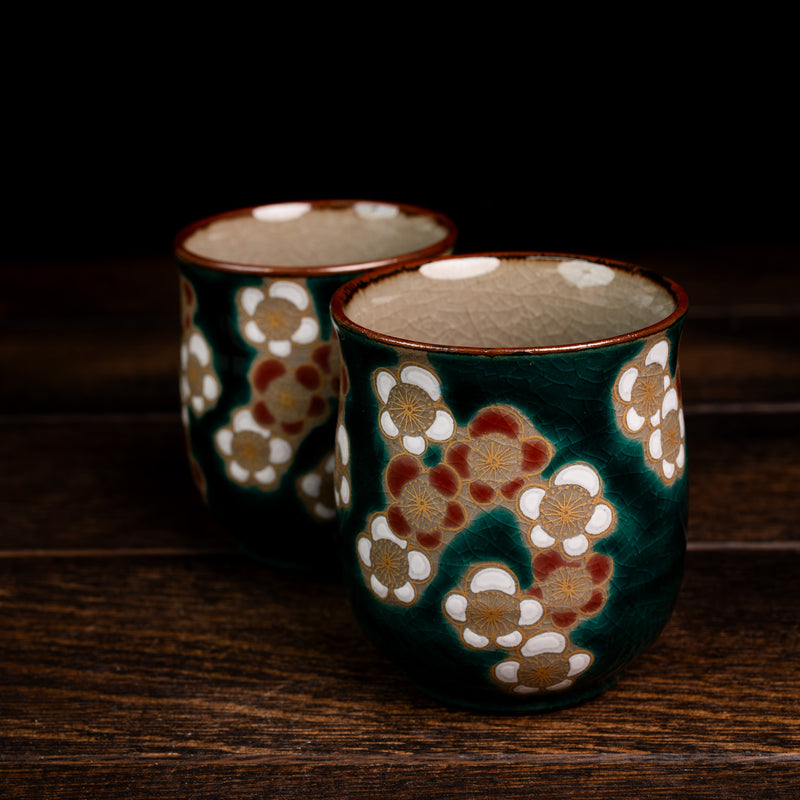 Yudono Plum Elegance Duo Tea Cup Set