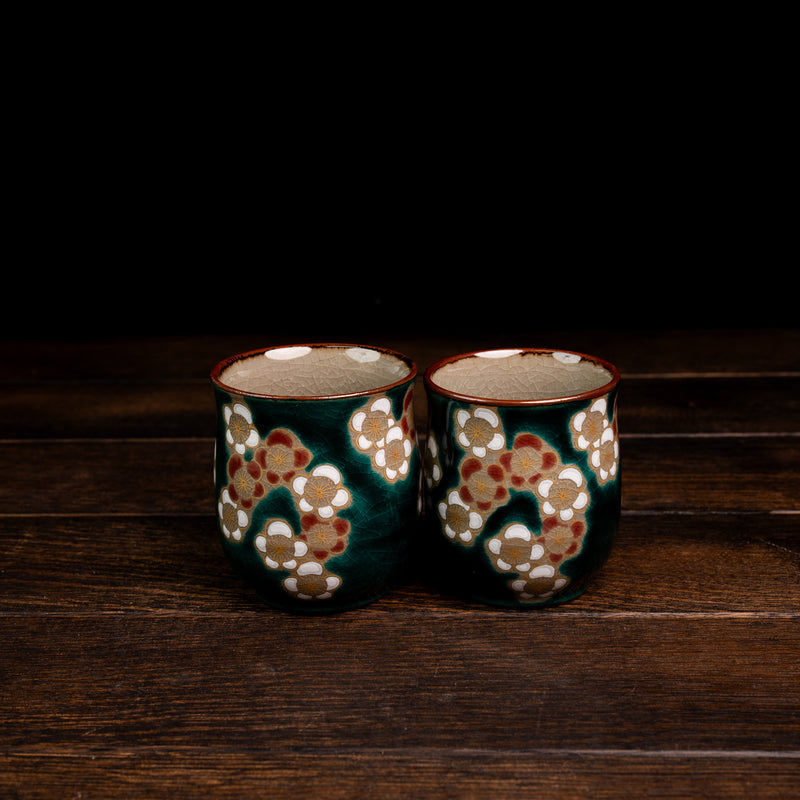 Yudono Plum Elegance Duo Tea Cup Set