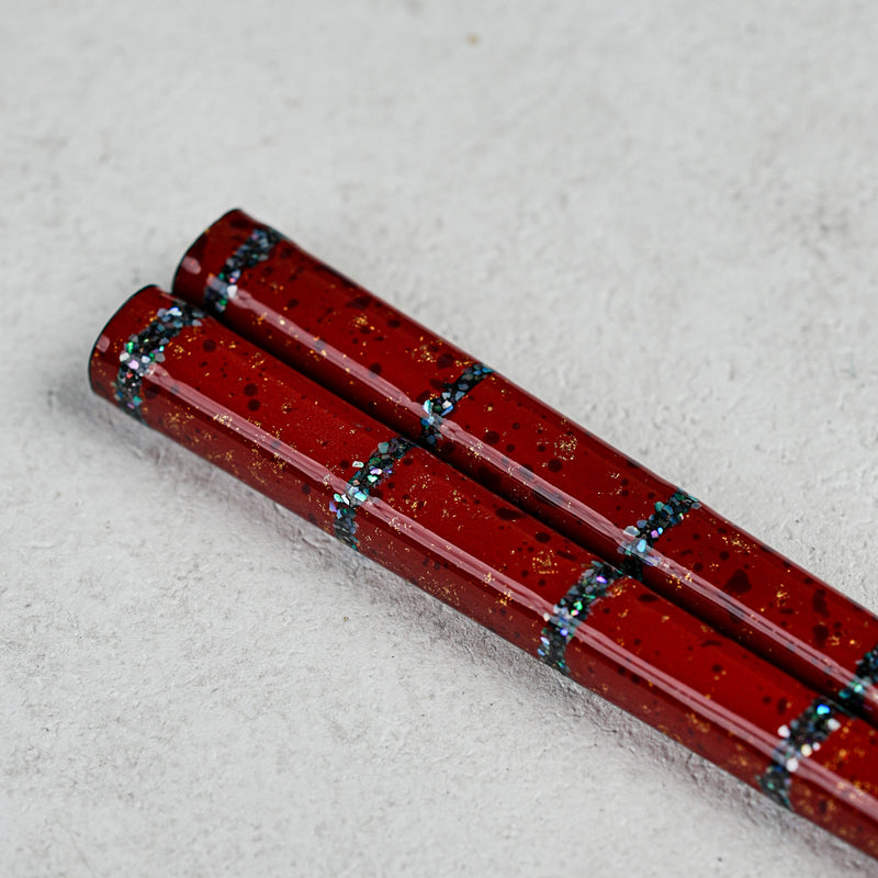 Japanese Hashi Starry Dust Style - Red