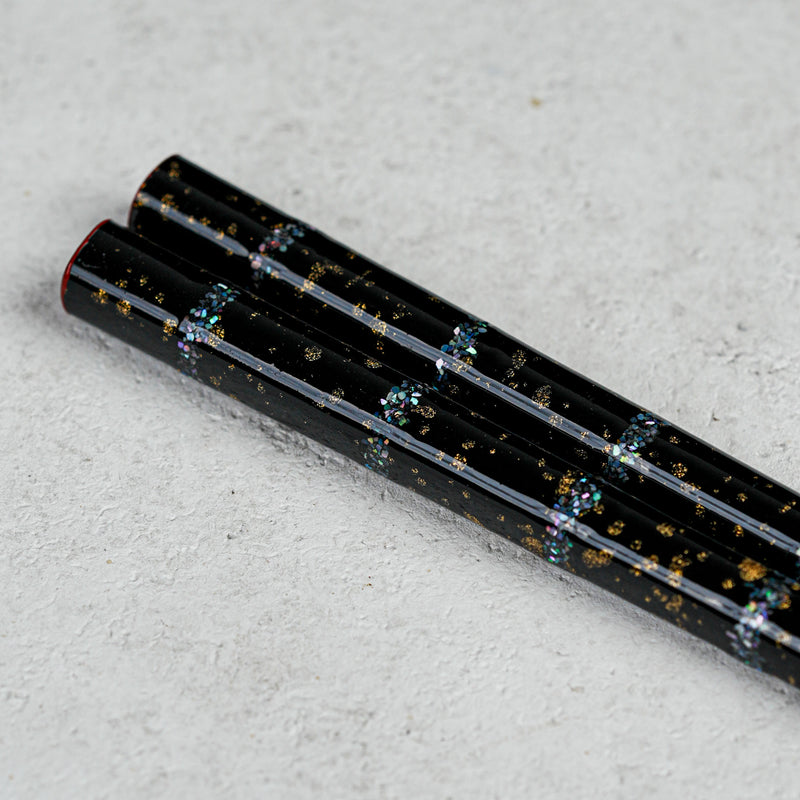 Japanese Hashi Starry Dust Style - Black