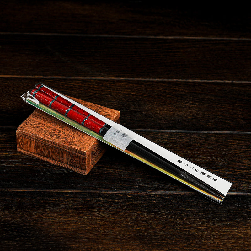 Japanese Hashi Starry Dust Style - Red