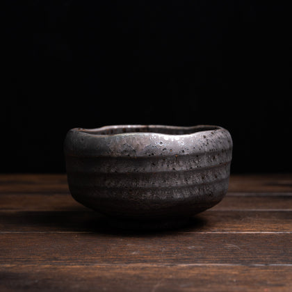Matcha Bowl Golden Crystal Flower