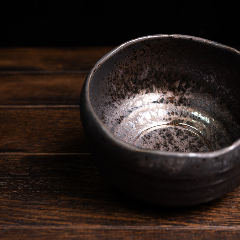 Matcha Bowl Golden Crystal Flower