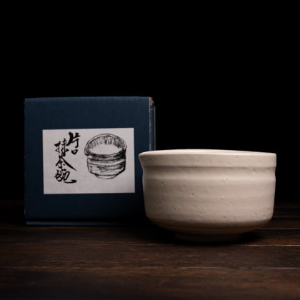 Matcha Bowl White Glaze Spouted