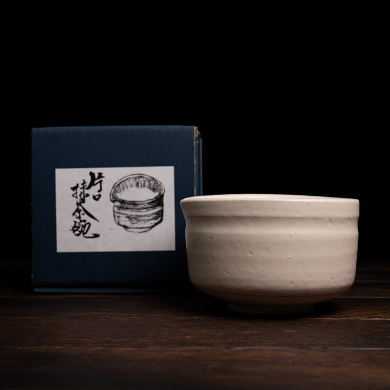 Matcha Bowl White Glaze Spouted