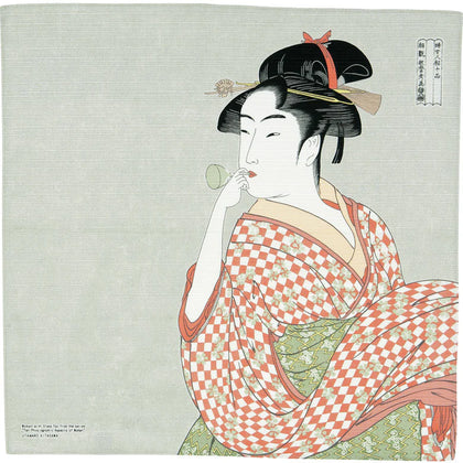 48 Ukiyo-e - A Woman Playing A Poppin Gray