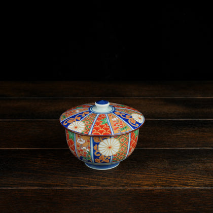 Gold Imari Covered Bowl with Lid