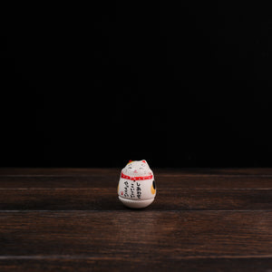 Roly-Poly Maneki Neko Daruma - Three Flower