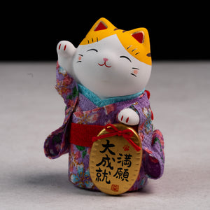 Chirimen Koban Lucky Cat – Wish Fulfilled