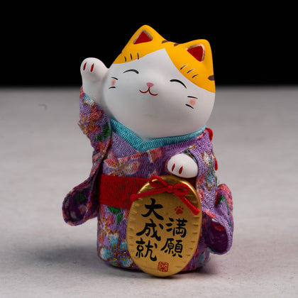 Chirimen Koban Lucky Cat – Wish Fulfilled