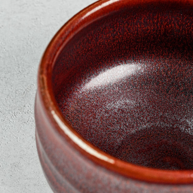 Matcha Bowl Fiery Iron Red Serenity