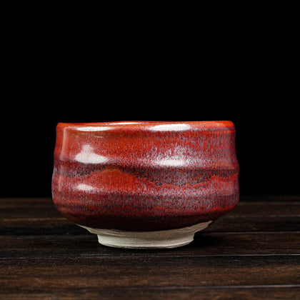 Matcha Bowl Fiery Iron Red Serenity
