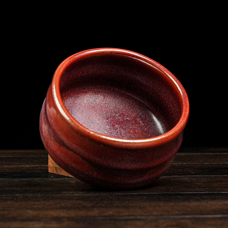 Matcha Bowl Fiery Iron Red Serenity