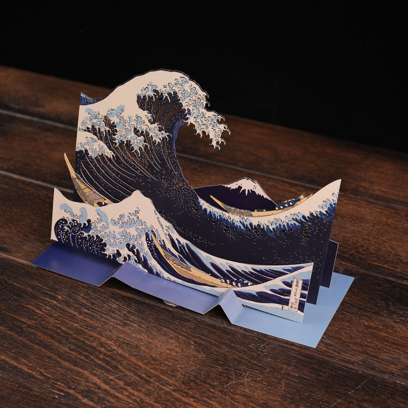 Diorama Message Card - Katsushika Hokusai's 'The Great Wave off Kanagawa'