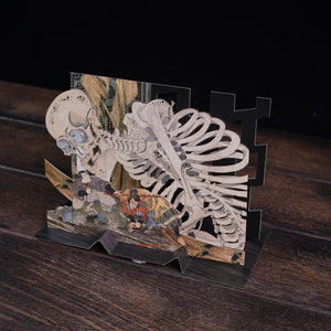 Diorama Message Card - Utagawa Kuniyoshi's 'The Old Imperial Palace of Soma'
