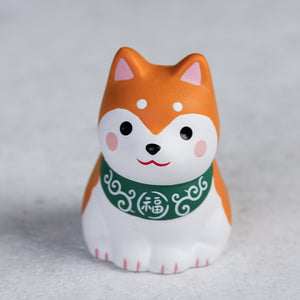 Shiba Inu Lucky Charm Stand - Brown