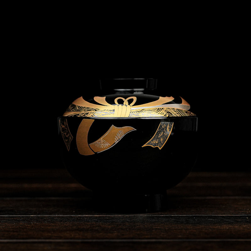 Golden Knot Soup Bowl with Lid