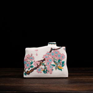 Elegant Weeping Cherry Blossom N5 Single-Bloom Vase