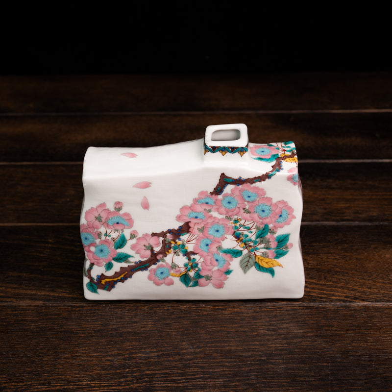 Elegant Weeping Cherry Blossom N5 Single-Bloom Vase
