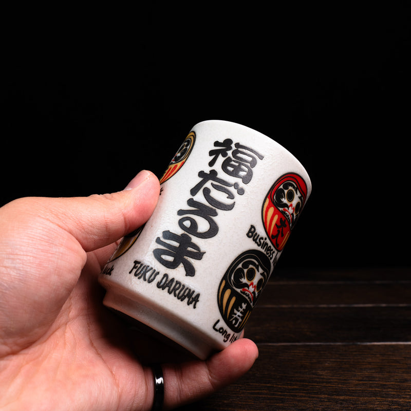 Japanese Culture Yunomi Tea Cups - Fuku Daruma