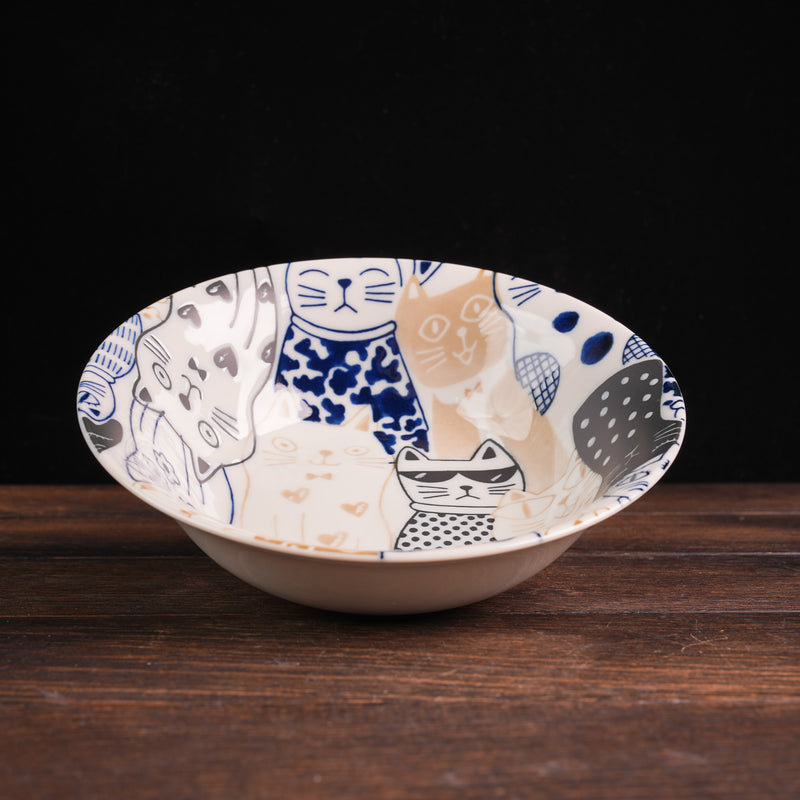 Cats Downtown Story Bowl - Blue