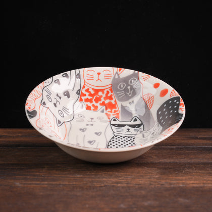 Cats Downtown Story Bowl - Red