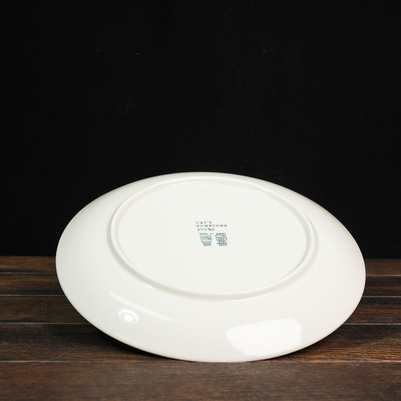 Cats Downtown Story Pasta Plate - Yellow