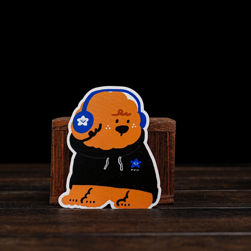 Artist Hand-drawn Small Stickers - Brown Sugar Dog