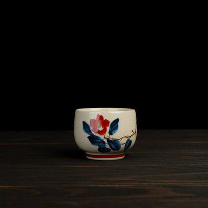 Hand-Painted Akai Blossom Tea Cup