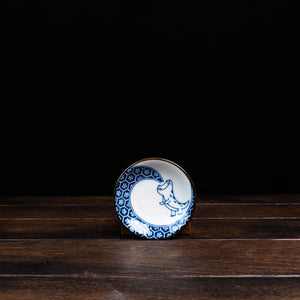 Edo-style Dinosaur Mini Plate - Blue Flame Dragon