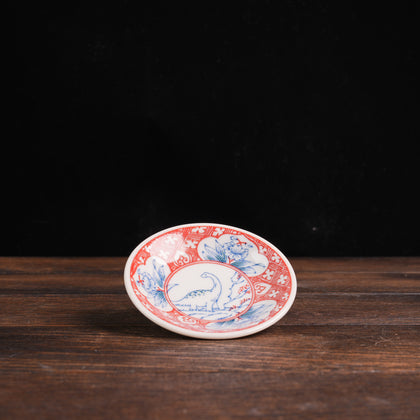 Edo-Style Dinosaur Mini Plate - Flower Dragon