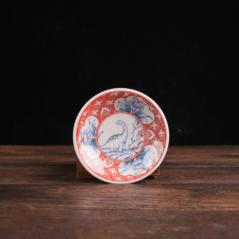 Edo-Style Dinosaur Mini Plate - Flower Dragon