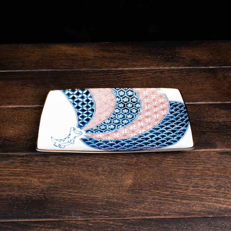 Edo-style Dinosaur Rectangular Plate – Shonzui Dragon