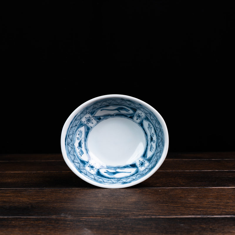 Edo-style Dinosaur Small Oval Bowl – Water Dragon