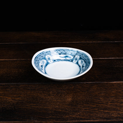 Edo-style Dinosaur Small Oval Bowl – Water Dragon