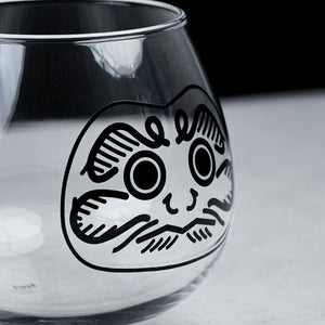 Daruma Inspired Glass Cup