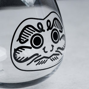 Daruma Inspired Glass Cup