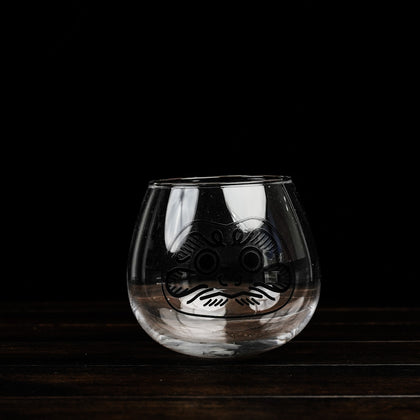 Daruma Inspired Glass Cup