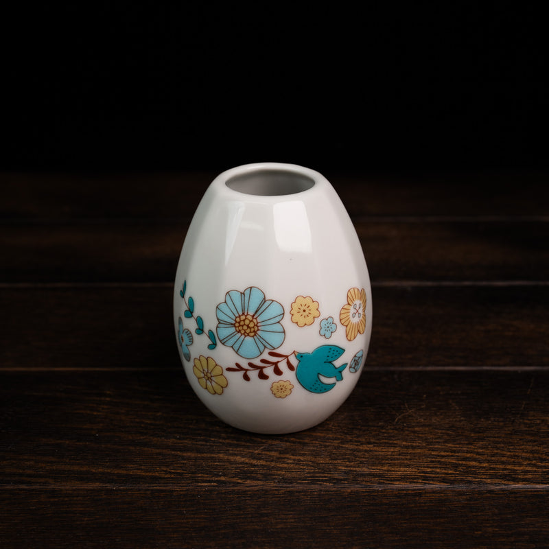 Hana-Tori Ichirin Vase - Blue