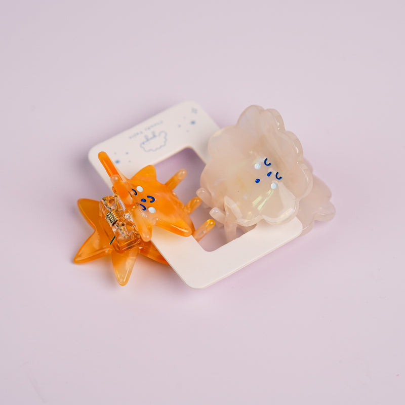 Cloud & Star Hair Claw Clips