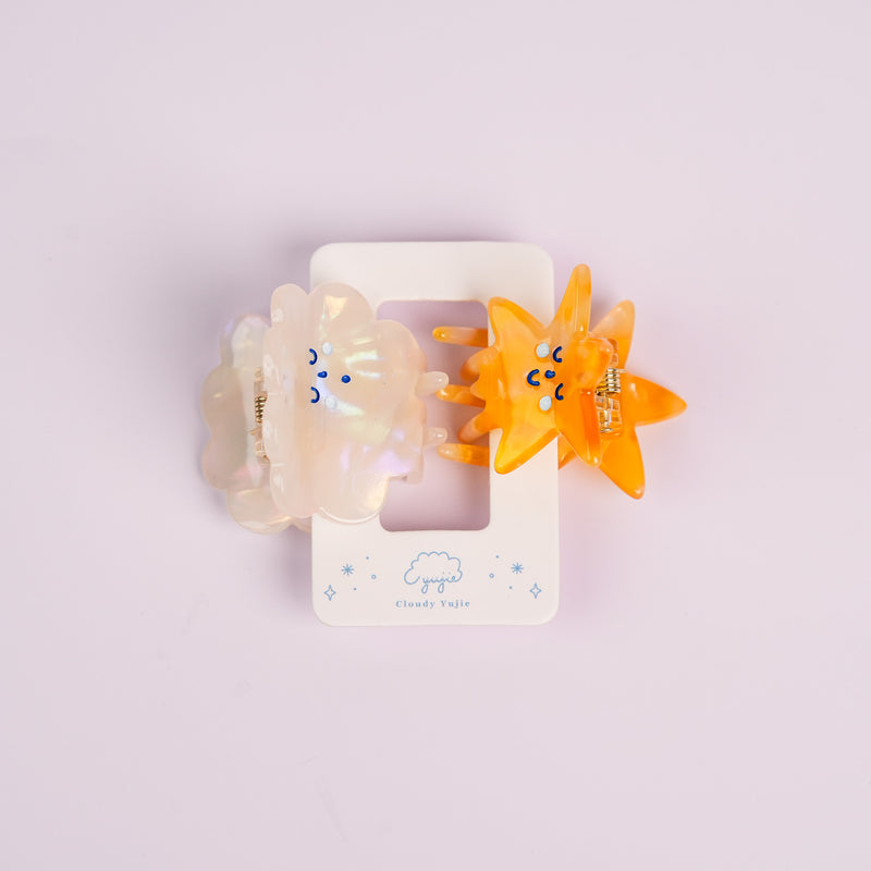 Cloud & Star Hair Claw Clips