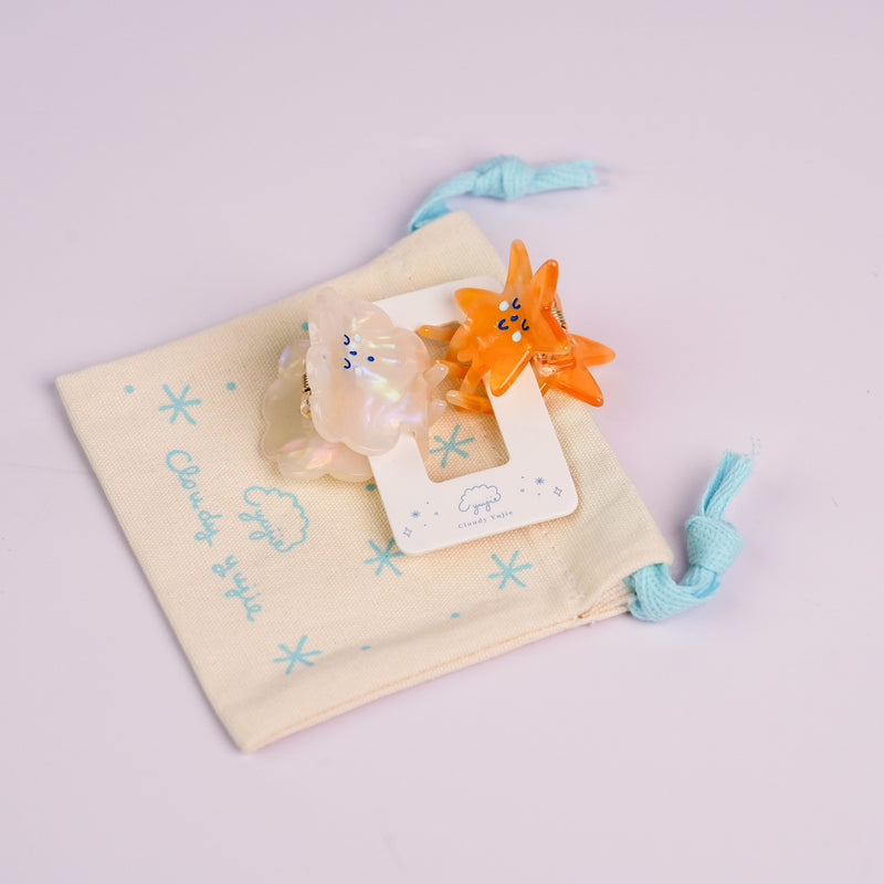 Cloud & Star Hair Claw Clips