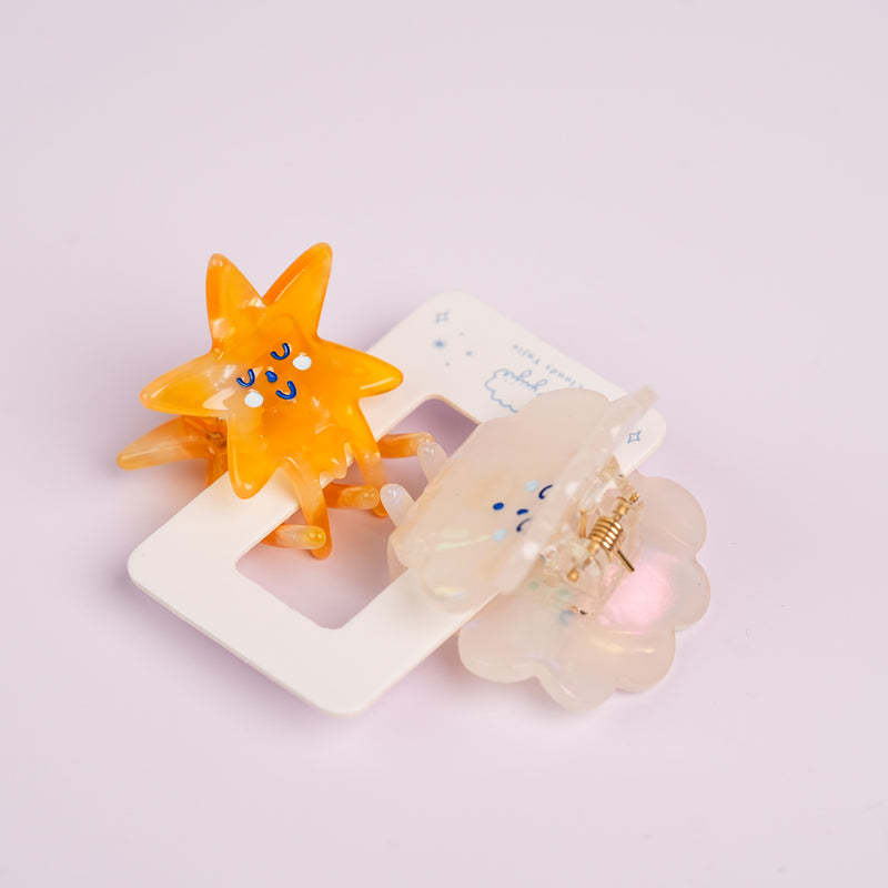 Cloud & Star Hair Claw Clips