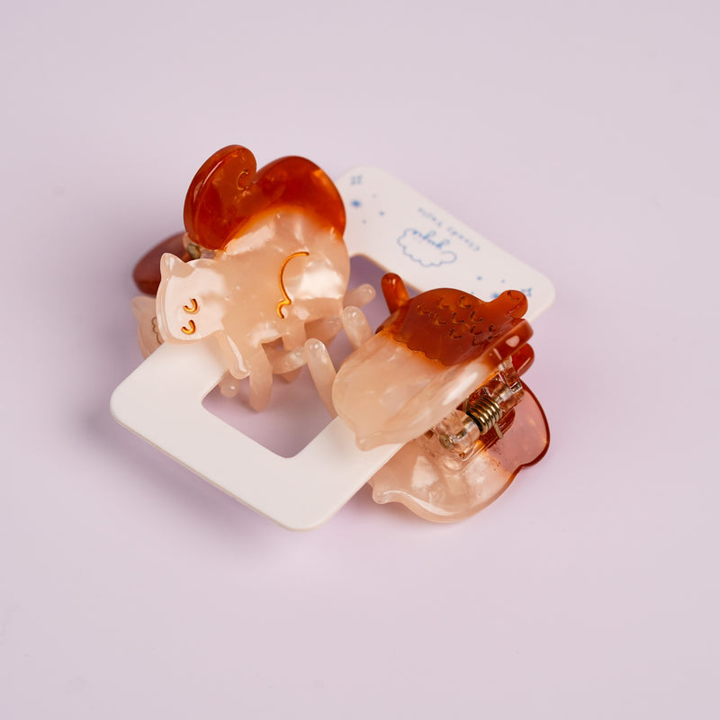 Squirrel and Acorn Hair Claw Clips