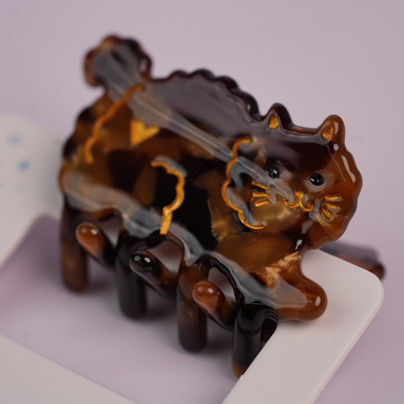 Grandma's Tabby Cat Claw Clip - Small