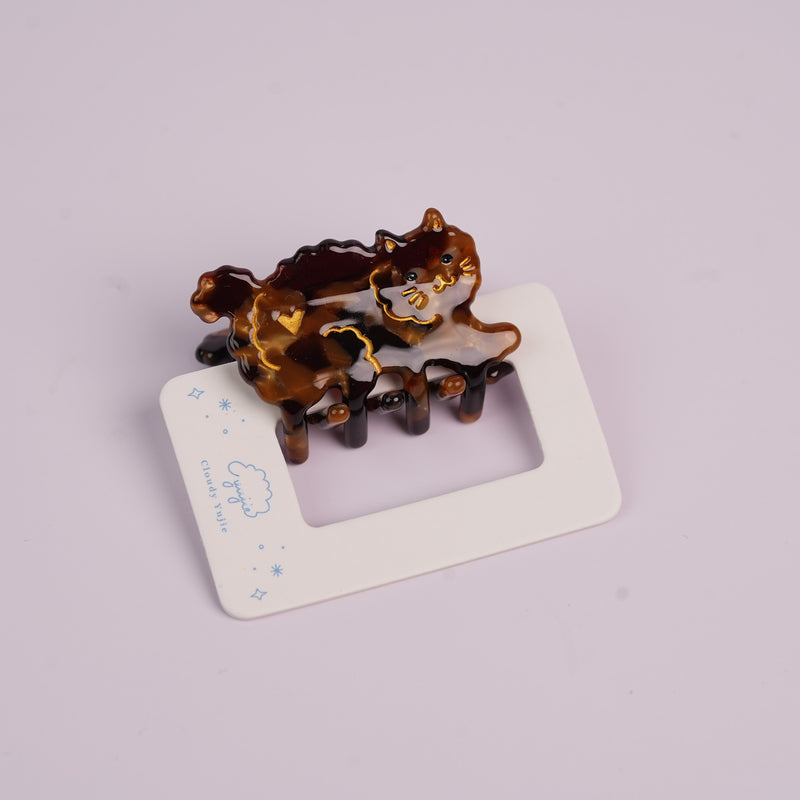 Grandma's Tabby Cat Claw Clip - Small